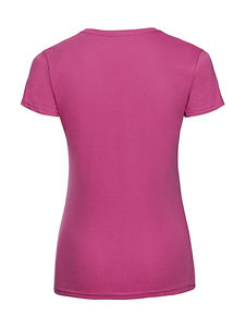 T-shirt publicitaire femme petites manches cintré | Macao Fuchsia