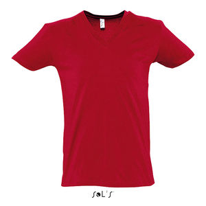 Tee-shirt publicitaire homme col V profond | Master Rouge
