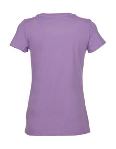 T-shirt publicitaire femme manches courtes | Janet Crew Neck Women Lavender Purple