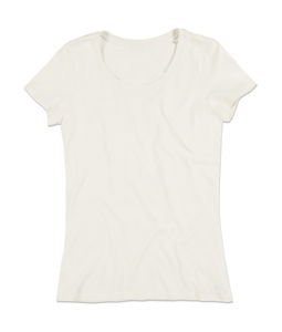 T-shirt publicitaire femme manches courtes | Janet Crew Neck Women Winter White