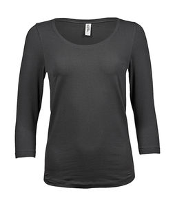 T-shirt cintré personnalisé femme manches 3/4 | Arhus Dark Grey