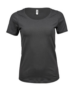 T-shirt publicitaire femme manches courtes cintré | Galten Dark Grey