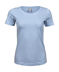 T-shirt publicitaire femme manches courtes cintré | Galten Light Blue
