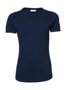 T-shirt publicitaire femme manches courtes cintré | Galten Navy