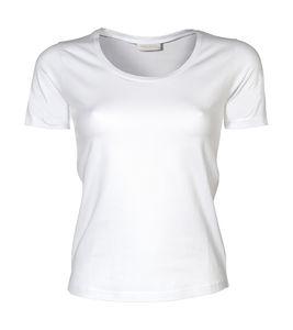 T-shirt publicitaire femme manches courtes cintré | Galten White