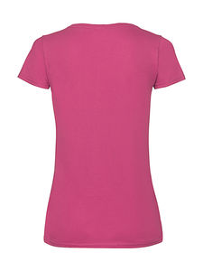 T-shirt femme col v valueweight publicitaire | Ladies Valueweight V-Neck T Fuchsia