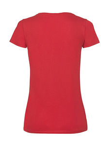 T-shirt femme col v valueweight publicitaire | Ladies Valueweight V-Neck T Red