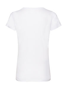 T-shirt femme col v valueweight publicitaire | Ladies Valueweight V-Neck T White