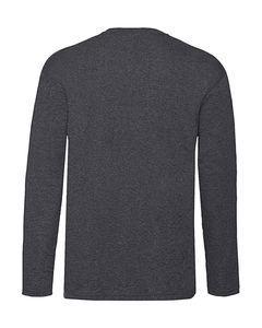T-shirt publicitaire homme manches longues | Value weight LS T-Shirt Dark Heather Grey