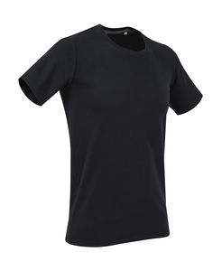 T-shirt personnalisé homme manches courtes cintré | Clive Crew Neck Black Opal