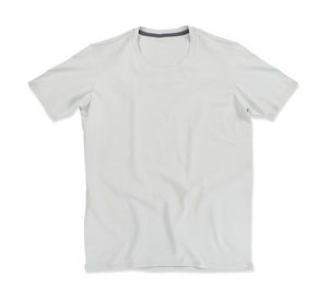 T-shirt personnalisé homme manches courtes cintré | Clive Crew Neck Powder Grey
