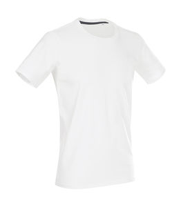 T-shirt personnalisé homme manches courtes cintré | Clive Crew Neck White