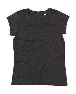 T-shirt publicitaire femme petites manches | Becket Charcoal Grey Melange