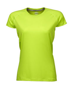 T-shirt publicitaire femme manches courtes raglan | Ansager Bright Lime