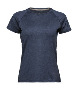 T-shirt publicitaire femme manches courtes raglan | Ansager Navy Melange