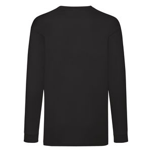 T-shirt enfant manches longues valueweight publicitaire | Kids Valueweight Long Sleeve T Black