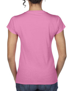T-shirt femme col v softstyle personnalisé | Kingsey Falls Azalea