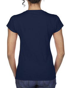 T-shirt femme col v softstyle personnalisé | Kingsey Falls Navy
