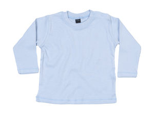T-shirt publicitaire manches longues pour bébé | Chip Dusty Blue