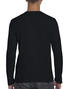 T-shirt homme manches longues softstyle publicitaire | Huntingdon Black