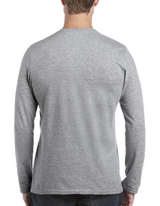 T-shirt homme manches longues softstyle publicitaire | Huntingdon Sport Grey