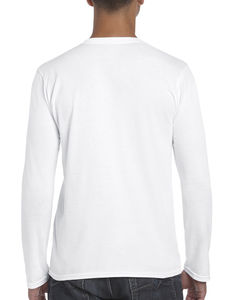 T-shirt homme manches longues softstyle publicitaire | Huntingdon White