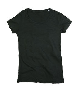 T-shirt personnalisé femme manches courtes | Sharon Crew Neck Women Black Opal