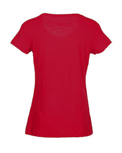 T-shirt personnalisé femme manches courtes | Sharon Crew Neck Women Crimson Red