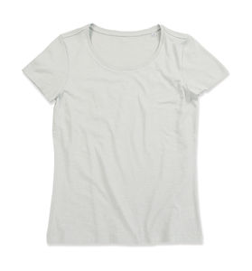T-shirt personnalisé femme manches courtes | Sharon Crew Neck Women Powder Grey
