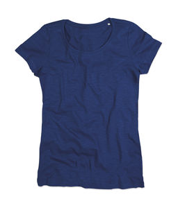 T-shirt personnalisé femme manches courtes | Sharon Crew Neck Women True Blue