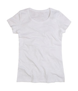 T-shirt personnalisé femme manches courtes | Sharon Crew Neck Women White
