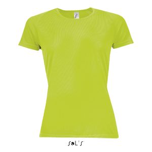 Tee-shirt publicitaire femme manches raglan | Sporty Women Vert fluo