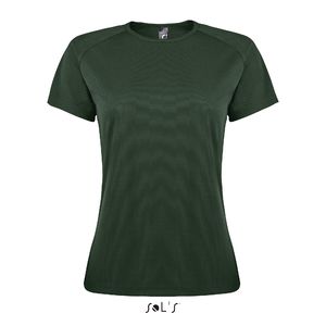 Tee-shirt publicitaire femme manches raglan | Sporty Women Vert forêt