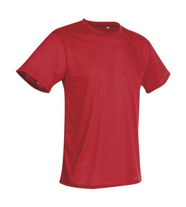 T-shirt publicitaire homme manches courtes réfléchissantes | Active Cotton Touch Men Crimson Red