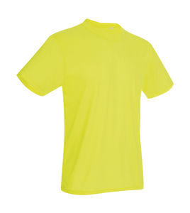 T-shirt publicitaire homme manches courtes réfléchissantes | Active Cotton Touch Men Cyber Yellow