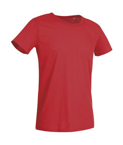 T-shirt publicitaire homme manches courtes | Ben Crew Neck Crimson Red
