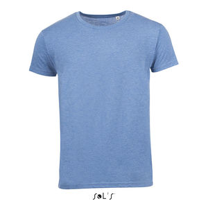 Tee-shirt publicitaire homme col rond | Mixed Men Bleu chiné