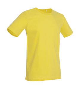 T-shirt publicitaire homme manches courtes cintré | Morgan Crew Neck Daisy Yellow