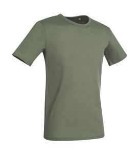 T-shirt publicitaire homme manches courtes cintré | Morgan Crew Neck Military Green