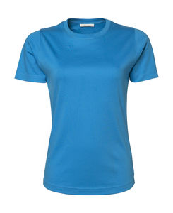 T-shirt personnalisé femme manches courtes cintré | Agerskov Azure