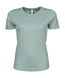 T-shirt personnalisé femme manches courtes cintré | Agerskov Dusty Green
