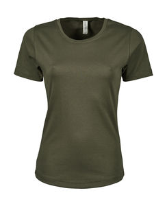 T-shirt personnalisé femme manches courtes cintré | Agerskov Olive