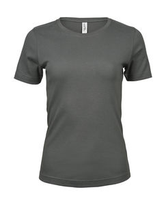 T-shirt personnalisé femme manches courtes cintré | Agerskov Powder Grey