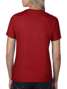 T-shirt publicitaire femme manches courtes cintré | Women`s Fashion Basic Red