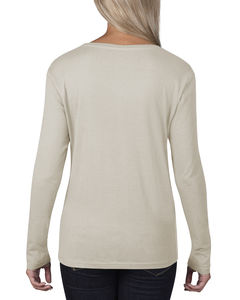 T-shirt publicitaire femme manches longues | Women`s Sheer LS Scoop Silver