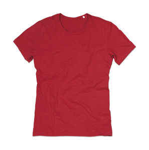 T-shirt publicitaire homme manches courtes | Shawn Crew Neck Men Crimson Red