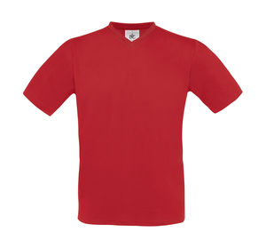 T-shirt personnalisé manches courtes col en v | Exact V-neck Red
