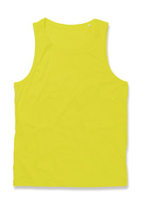 T-shirt publicitaire homme sans manches avec détails réfléchissants | Active Sports Top Men Cyber Yellow