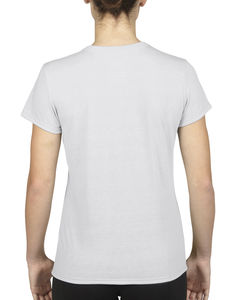 T-shirt cintré publicitaire femme manches courtes | Dorval White