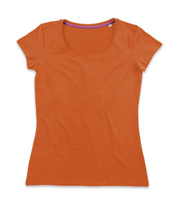 T-shirt personnalisé femme manches courtes cintré | Megan Crew Neck Pumpkin